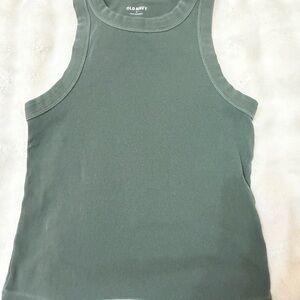 Old Navy Olive Ribbed Tank Top